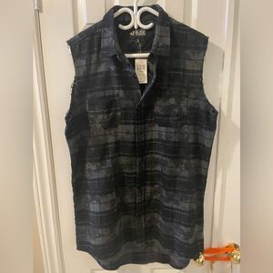 Rude brand flannel long vest